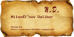 Milovánov Dalibor névjegykártya